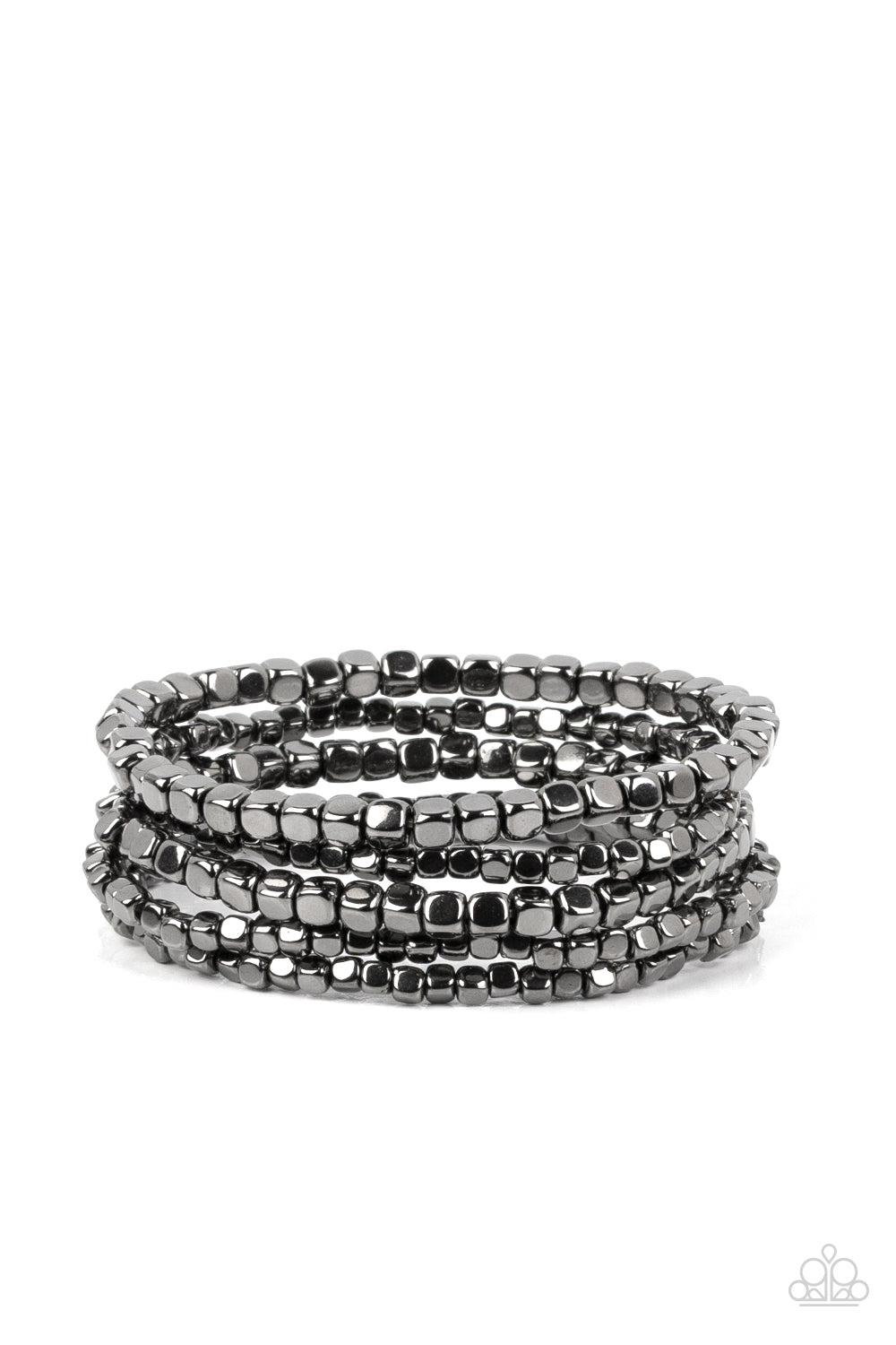 Paparazzi-Right on CUBE - Black Bracelet