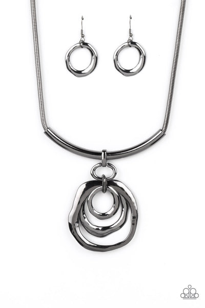 Paparazzi-Forged in Fabulous - Black Necklace