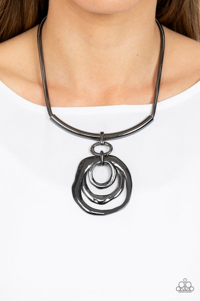 Paparazzi-Forged in Fabulous - Black Necklace