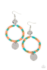 Paparazzi-Cayman Catch - Orange Earring