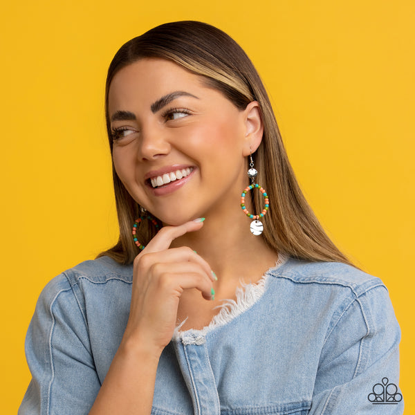 Paparazzi-Cayman Catch - Orange Earring