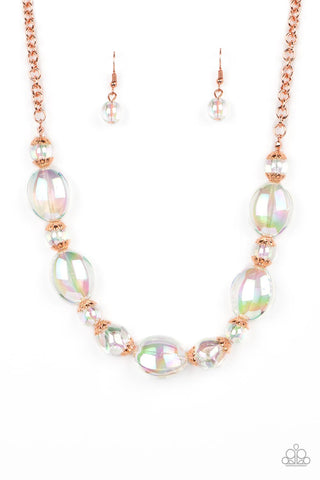 Paparazzi-Prismatic Magic - Copper Necklace