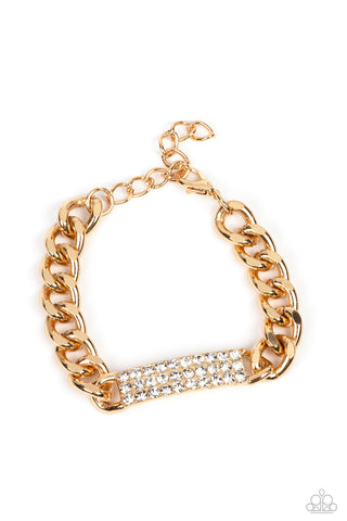 Paparazzi-Icy Impact - Gold Bracelet