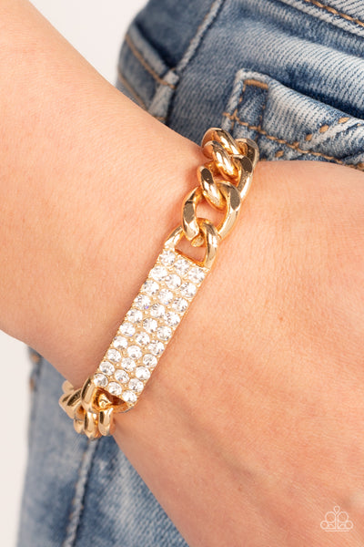 Paparazzi-Icy Impact - Gold Bracelet