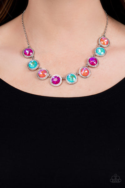 Paparazzi-Queen of the Cosmos - Orange Necklace