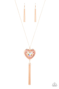 Paparazzi Prismatic Passion - Rose Gold Necklace