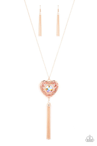 Paparazzi Prismatic Passion - Rose Gold Necklace