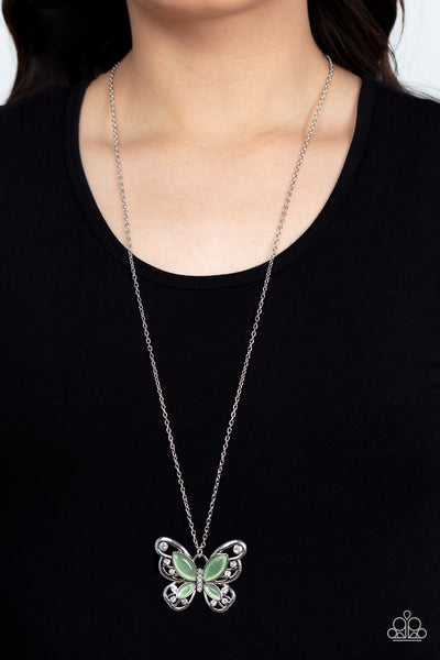 Paparazzi-Wings Of Whimsy - Green Necklace