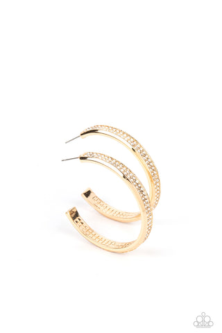 Paparazzi-Flash Freeze - Gold Earring