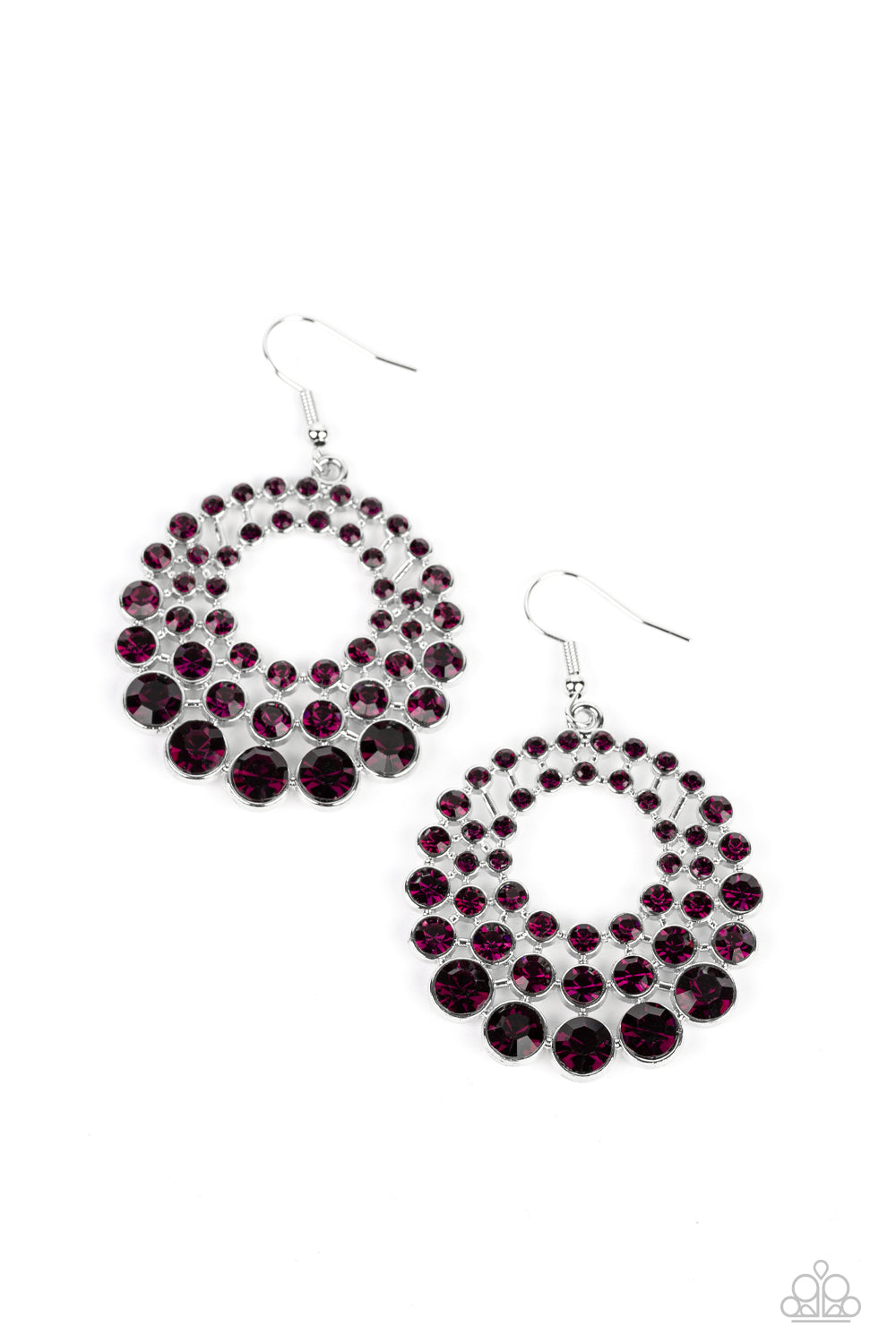 Paparazzi-So Self-GLOW-rious - Purple Earring