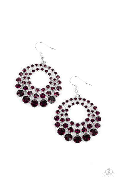 Paparazzi-So Self-GLOW-rious - Purple Earring
