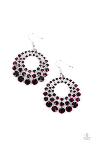 Paparazzi-So Self-GLOW-rious - Purple Earring