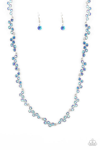 Paparazzi-GLOWING Admiration - Blue Necklace