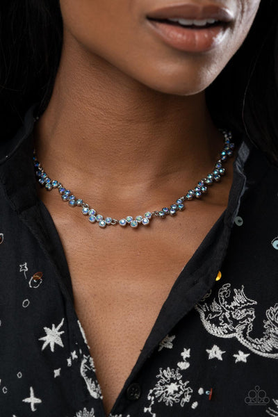 Paparazzi-GLOWING Admiration - Blue Necklace