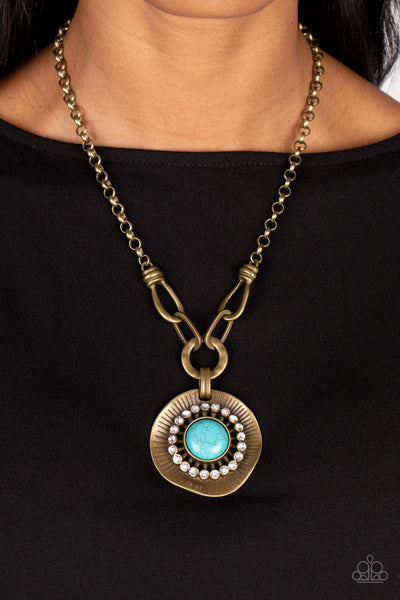 Paparazzi-Badlands Treasure Hunt - Brass Necklace