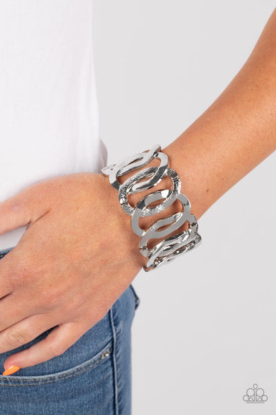 Paparazzi-Industrial Indulgence - Silver Bracelet
