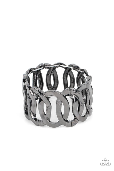 Paparazzi-Industrial Indulgence - Black Bracelet