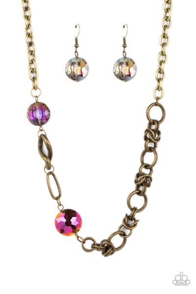 Paparazzi-Celestially Celtic - Brass Necklace