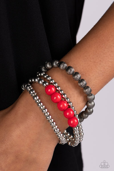 Paparazzi-Wildland Wanderer - Red Bracelet