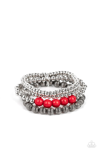 Paparazzi-Wildland Wanderer - Red Bracelet