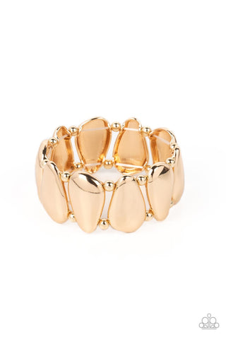 Paparazzi-Classy Cave - Gold Bracelet