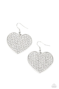 Paparazzi-Romantic Reign - White Earring