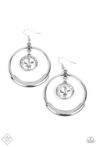 Paparazzi-Urban Echo - White Earring