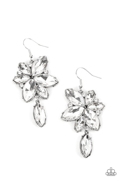 Paparazzi Radiant Retrospection - White Earring