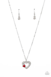 Paparazzi-Bedazzled Bliss - Red Necklace
