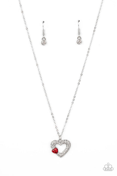 Paparazzi-Bedazzled Bliss - Red Necklace