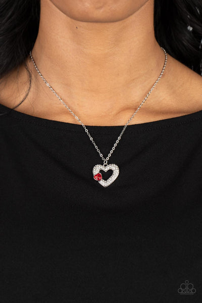 Paparazzi-Bedazzled Bliss - Red Necklace