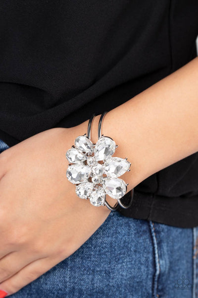 Paparazzi-DAUNTLESS is More - White Bracelet