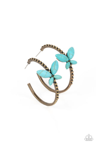 Paparazzi-Bohemian Butterfly - Brass Earring