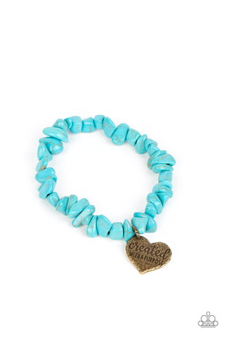 Paparazzi-Stony-Hearted - Brass Bracelet