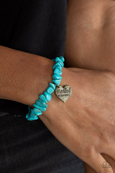 Paparazzi-Stony-Hearted - Brass Bracelet