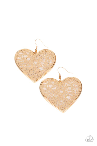 Paparazzi-Fairest in the Land - Gold Earring