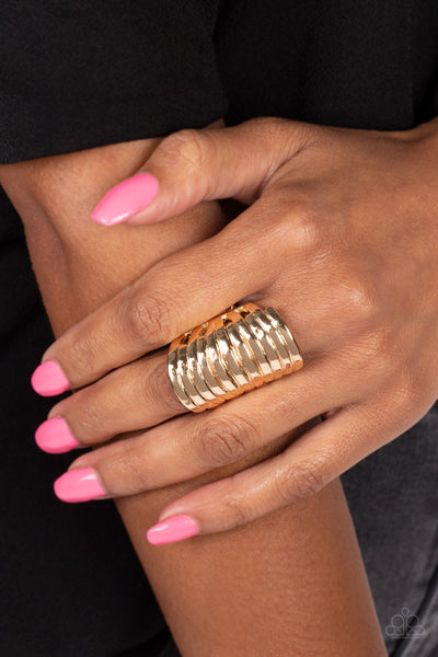 Paparazzi-Imperial Glory Gold Ring