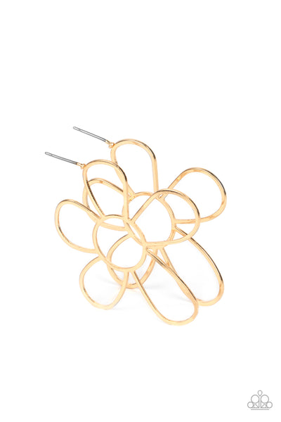 Paparazzi-Rustic Rarity - Gold Earring