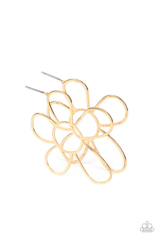 Paparazzi-Rustic Rarity - Gold Earring