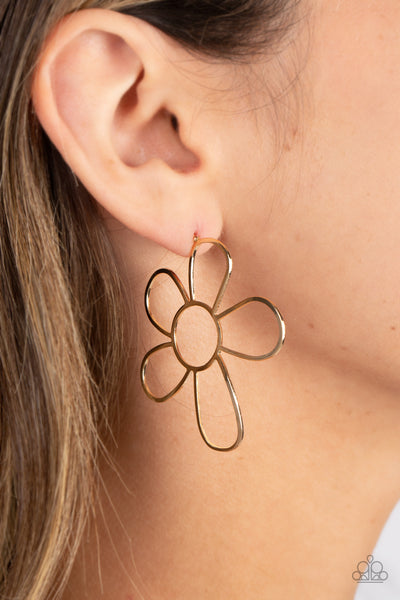 Paparazzi-Rustic Rarity - Gold Earring