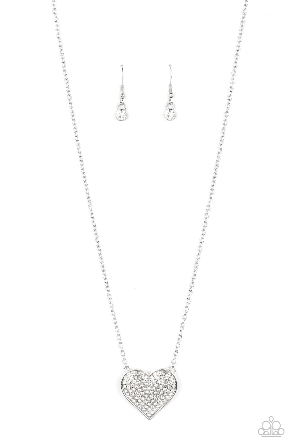 Paparazzi-Spellbinding Sweetheart - White Necklace4