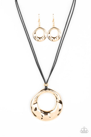 Paparazzi-Tectonic Treasure - Gold Necklace