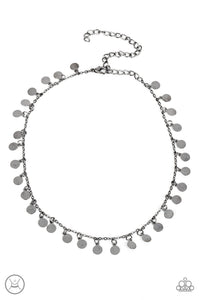 Paparazzi-Champagne Catwalk - Black Necklace (Choker)