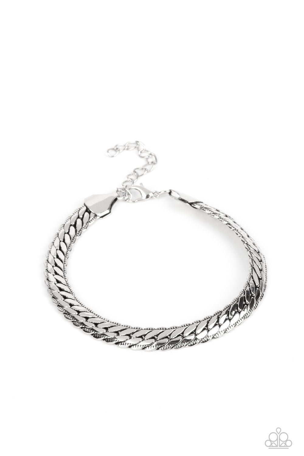 Paparazzi-Cargo Couture - Silver Bracelet