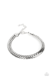 Paparazzi-Cargo Couture - Silver Bracelet