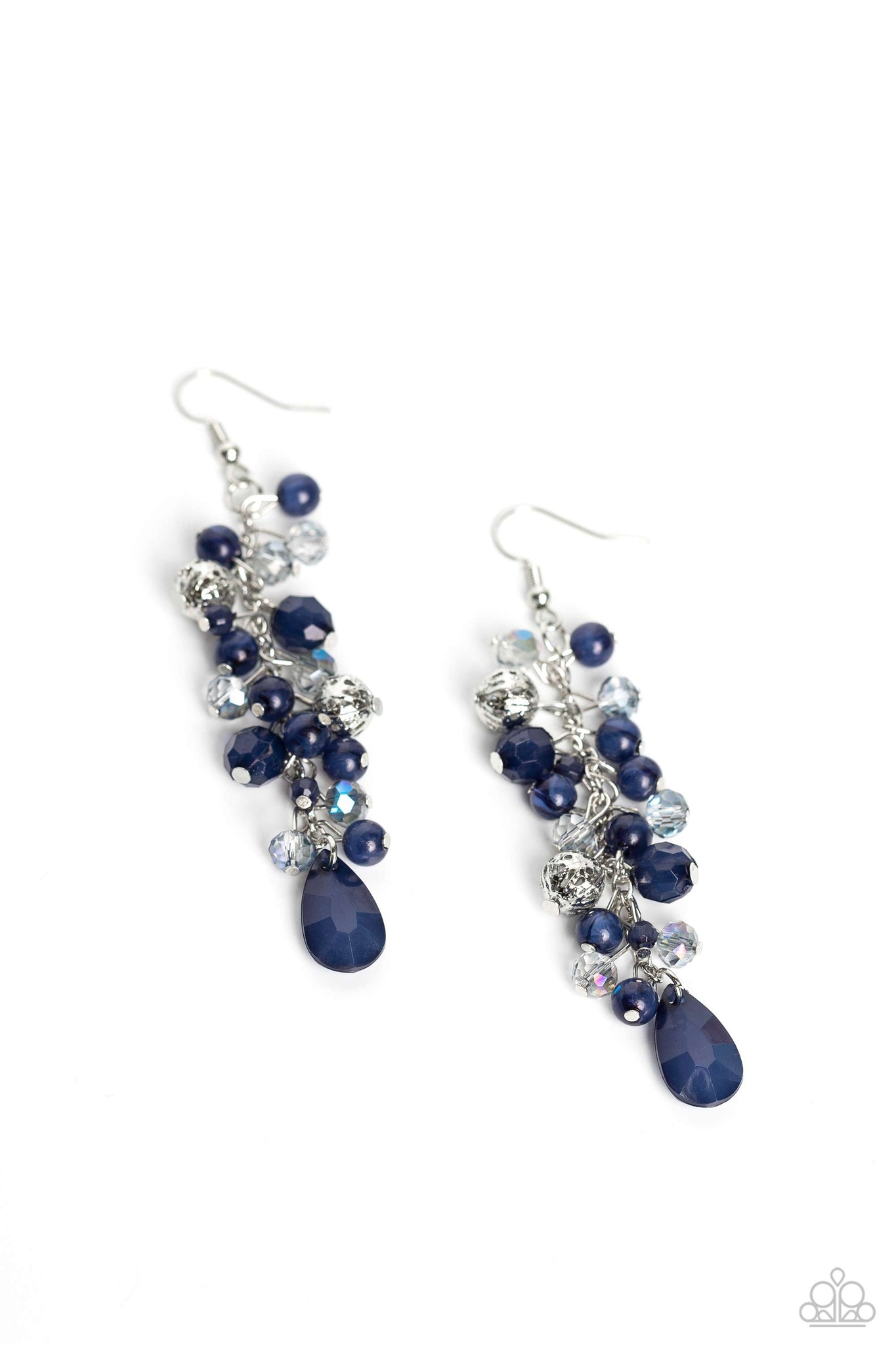 Paparazzi-Cheeky Cascade - Blue Earring