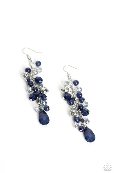 Paparazzi-Cheeky Cascade - Blue Earring