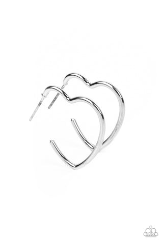 Paparazzi-Burnished Beau - Silver Earring