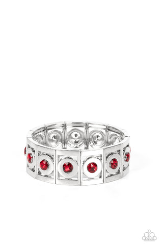 Paparazzi-Stretch of Drama - Red Bracelet