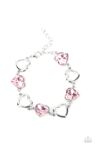 Paparazzi-Sentimental Sweethearts - Pink Bracelet
